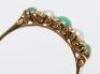 An 18ct gold turquoise and pearl ring - 6