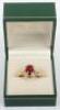 An 18ct gold and ruby set signet style ring - 2