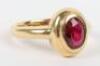 An 18ct gold and ruby set signet style ring - 3