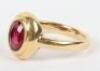 An 18ct gold and ruby set signet style ring - 4