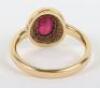 An 18ct gold and ruby set signet style ring - 5