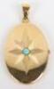 An 18ct gold and turquoise pendant locket - 2