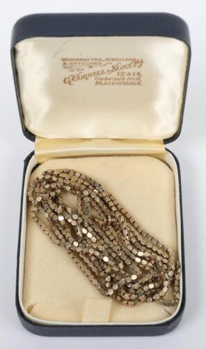 An unmarked 9ct gold chain double linking bracelet