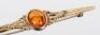 A 9ct gold and amber set bar brooch - 4