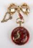 A lady’s 18ct gold, diamond and guilloche enamel fob watch - 5