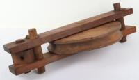 A Japanese vintage wood pulley system