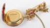 A lady’s 18ct gold, diamond and guilloche enamel fob watch - 8