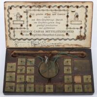 Johann Caspar Mittelstenscheid Set Of Coin Scales And Weights