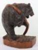 A Japanese wood carved bear - 3