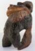 A large Japanese wood carved bear, 20th century - 5