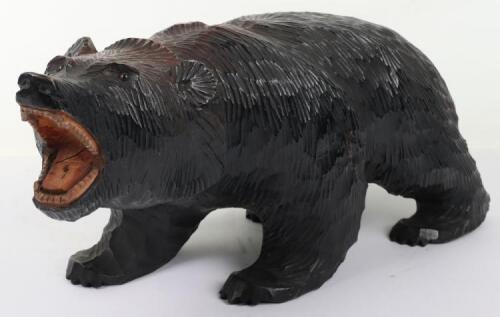 A Japanese wood carved bear