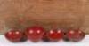 Ten stacks of Japanese red lacquer rice bowl sets - 2