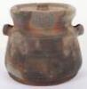 A Japanese 20th century studio ware pot and cover, bizen ware, signed to base - 6