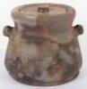 A Japanese 20th century studio ware pot and cover, bizen ware, signed to base - 8