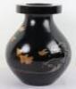 A Japanese 20th century black lacquer and painted vase - 7