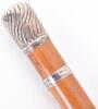 Canadian hallmarked silver presentation walking cane - 4