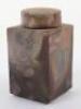 A Japanese 20th century studio ware scent bottle and cover, bizen ware, signed to base - 6