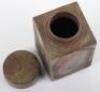 A Japanese 20th century studio ware scent bottle and cover, bizen ware, signed to base - 10