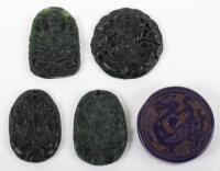A Chinese jade nephrite plaque / toggle