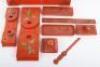 A 20th century Japanese red lacquer desk set - 2