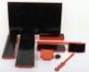 A 20th century Japanese red lacquer desk set - 3