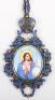 An early 20th century (1908-1926) Russian silver and enamel religious pendant / engolpion and chain, St Petersburg - 2