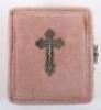 A 19th century (1882-1899) Russian silver triptych icon in travel case, Alexander Sevier, St Petersburg - 2
