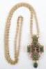A late 19th / early 20th century silver gilt pectoral cross, possibly Nikolay Alekseyev, Moscow, marks HA and AAover1892 - 2