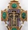 A late 19th / early 20th century silver gilt pectoral cross, possibly Nikolay Alekseyev, Moscow, marks HA and AAover1892 - 5