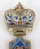 An early 20th century (1908-1926) silver gilt and enamel pectoral cross, St Petersburg - 3