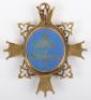 An early 20th century (1908-1926) silver gilt and enamel pectoral cross, maker AH St Petersburg - 3