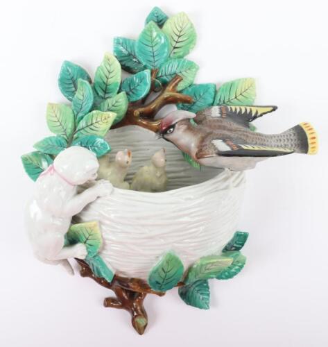 A 19th century Dresden Porcelain pottery group, circa 1870, &lsquo;crowned R mark&rsquo;