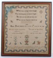 A William IV needlework sampler by Helen Foster in 1836 aged 12