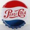 An Original French&nbsp; Embossed 3-D&nbsp; Enamelled "Pepsi Cola" Tin Sign