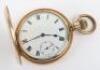 An engraved gold plated pocket watch awarded to military medal winner - 4