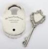 A British Colonial presentation padlock and key - 2
