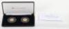 Two 22ct gold proof coins (16g each) for the Queen & Prince Phillip Piedfort £1