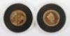 Two 22ct gold proof coins (16g each) for the Queen & Prince Phillip Piedfort £1 - 2