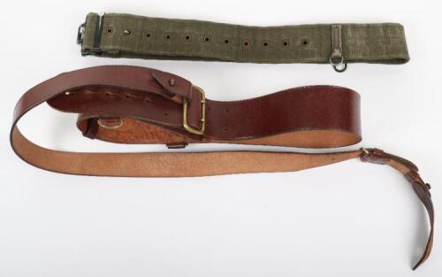 A leather &lsquo;Sam Brown&rsquo; belt