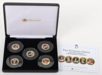 A Set of five Princess Diana 1/4oz (7.78g) 9ct gold proof coins