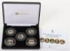 A Set of five Princess Diana 1/4oz (7.78g) 9ct gold proof coins