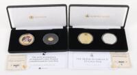 Football World Championship gold 2010 coin (.585 & 0.5g), Queens Diamond Jubilee (.585 & 0.5g), with a 50th Anniversary 1966 two coin set