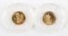Football World Championship gold 2010 coin (.585 & 0.5g), Queens Diamond Jubilee (.585 & 0.5g), with a 50th Anniversary 1966 two coin set - 4