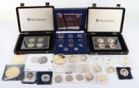 A selection of copper plated and cupro nickel commemorative coins