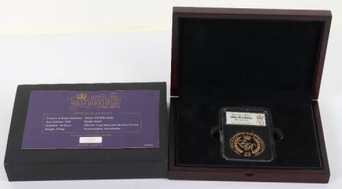 Guernsey 2016 QEII 90th Birthday &pound;5 gold &lsquo;special strike&rsquo; (.916), 39.94g