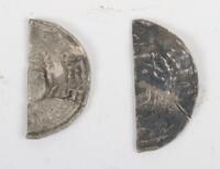 Henry I (1000-1135), cut halfpenny (S.1271) with another Henry I cut halfpenny