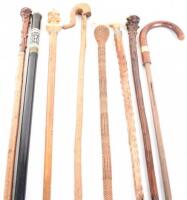 8x assorted walking sticks