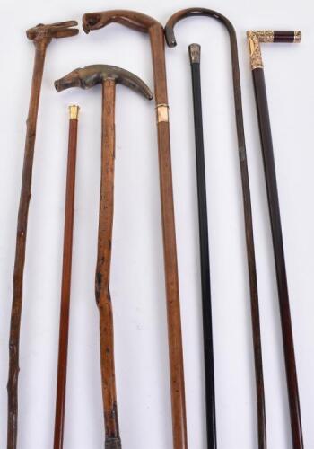 Fine late 19th century gentleman’s slender hardwood walking cane