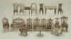 Collection of miniature silver and white metal furniture, late 19th/20th century, - 2