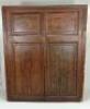 A rare and early 19th century English Dolls House cupboard and contents,